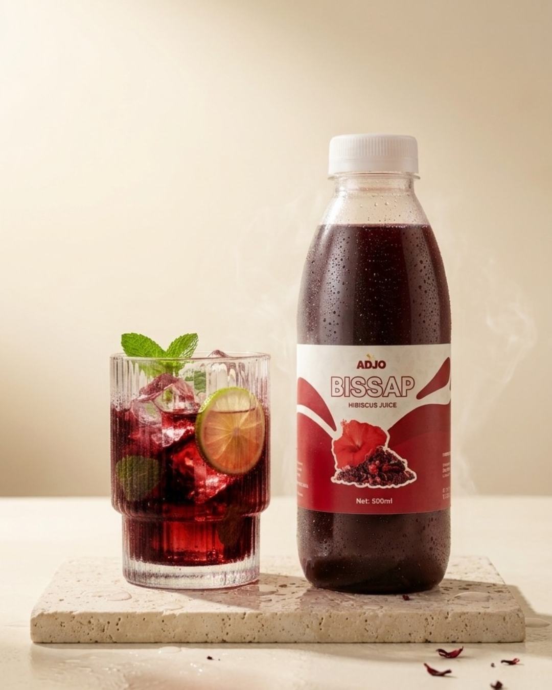 ADJO Bissap Hibiscus Juice bottle